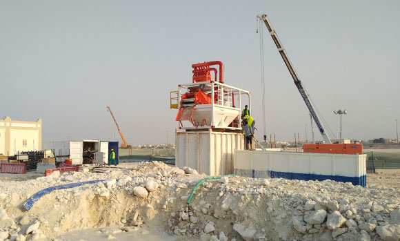 BWSP-150 Separation Plant for Micro-tunneling Project in Qatar